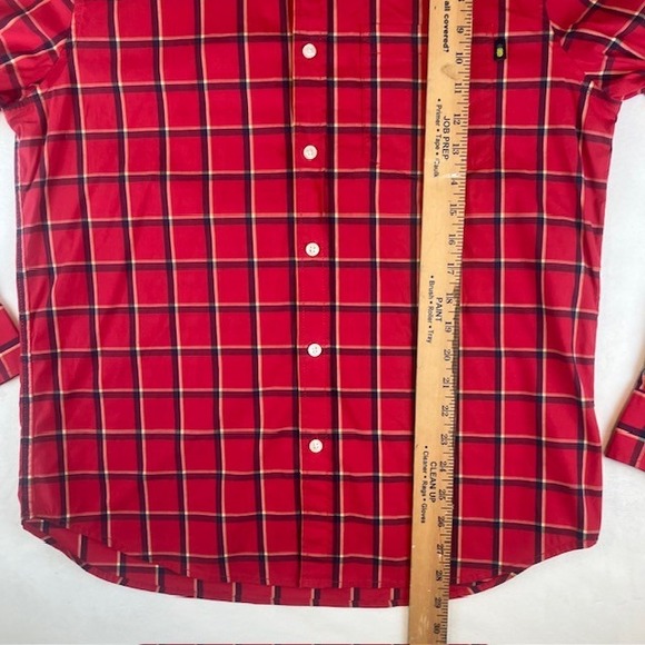 Chubbies‎ Men's Plaid Button Down Shirt Long Sleeve Red Casual Medium - Picture 5 of 10